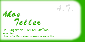 akos teller business card